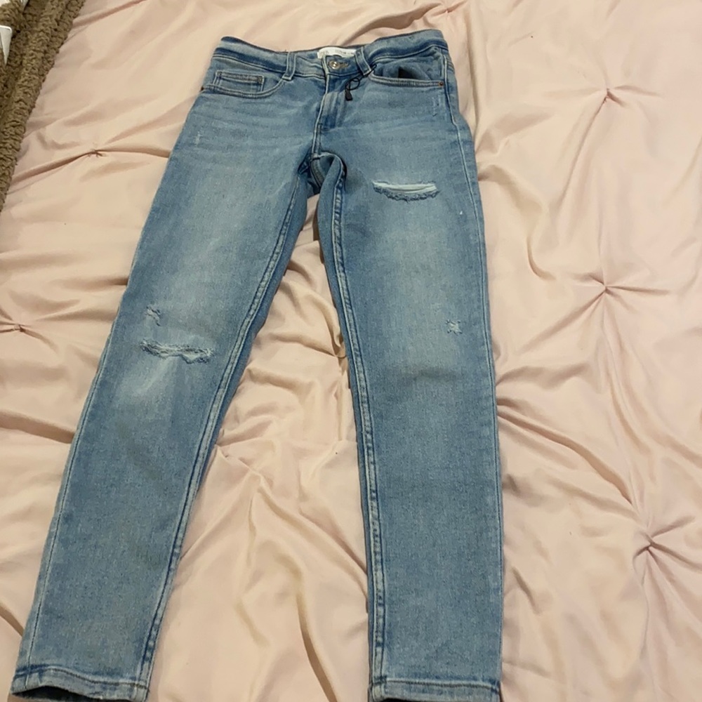 zara girls skinny jeans